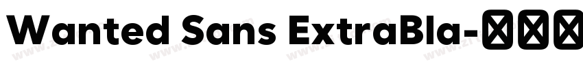 Wanted Sans ExtraBla字体转换